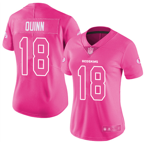 Washington Redskins Limited Pink Women Trey Quinn Jersey NFL Football #18 Rush Fashion->women nfl jersey->Women Jersey